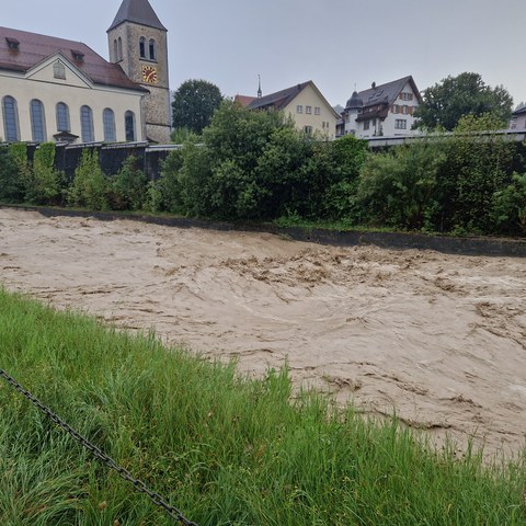 Hochwasser. Vergrösserte Ansicht