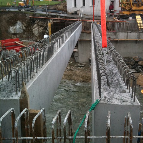 Baustelle - Brücke St.Anna. Vergrösserte Ansicht